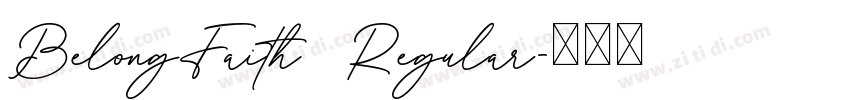 BelongFaith  Regular字体转换